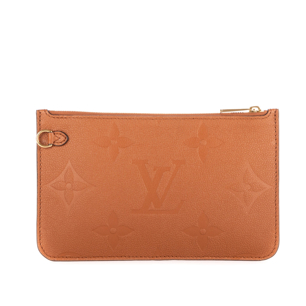 Pouch Neverfull Pochette Tan Monogram Empreinte