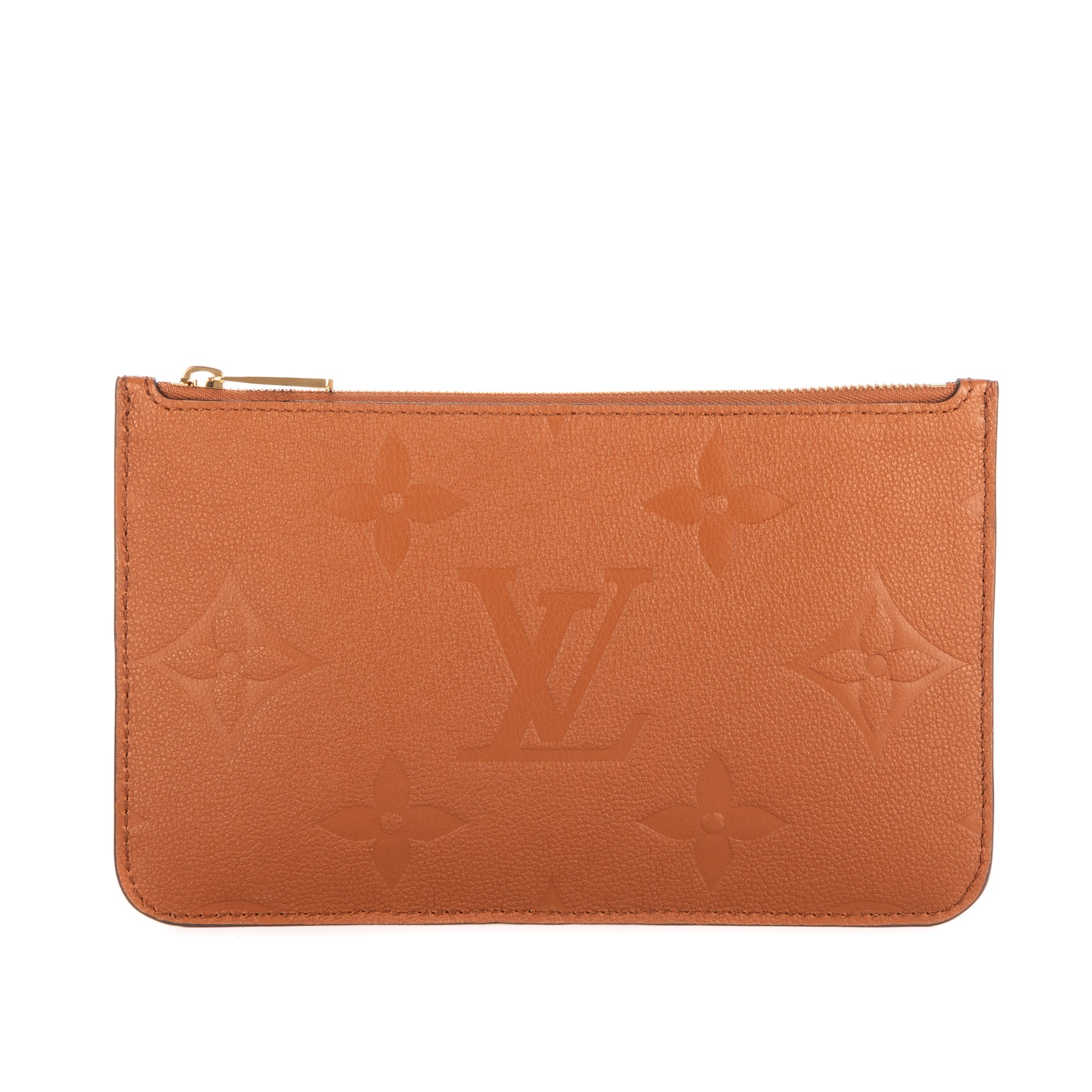 Pouch Neverfull Pochette Tan Monogram Empreinte