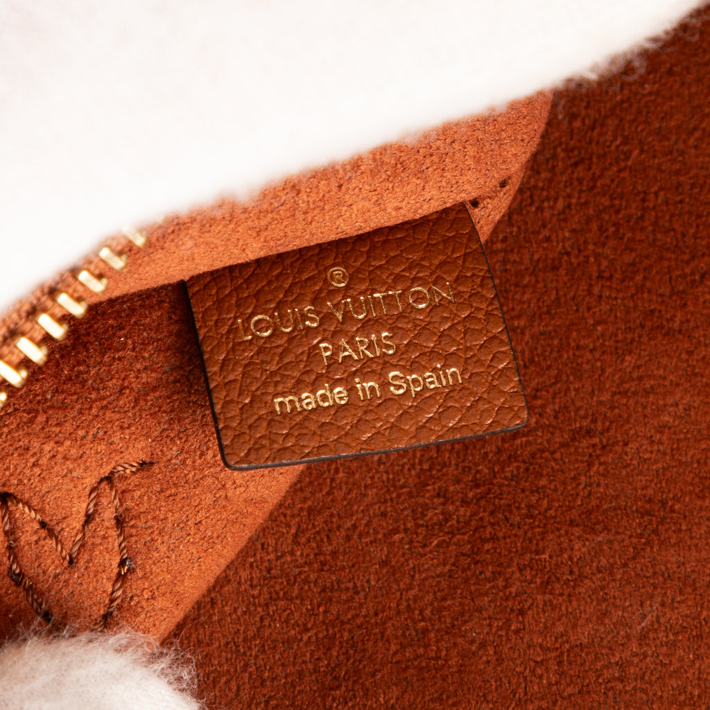 Pouch Neverfull Pochette Tan Monogram Empreinte