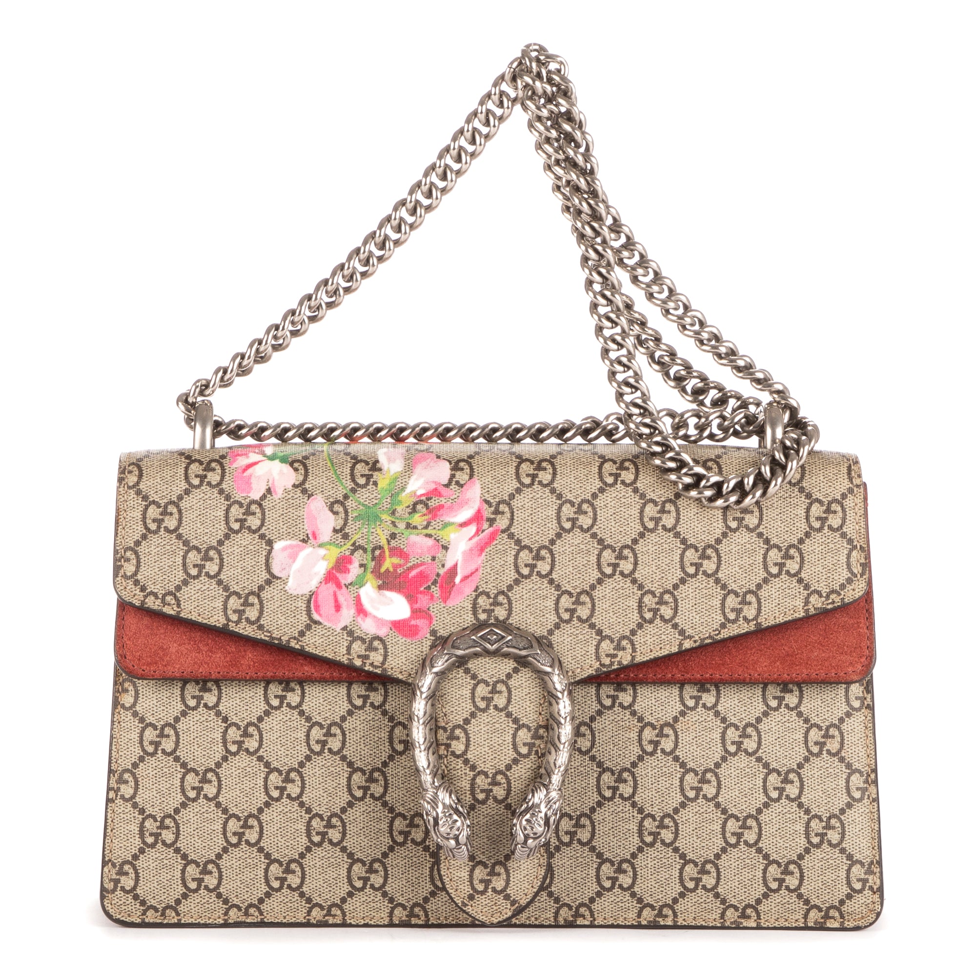 Bolso de Hombro Small Blooms Dionysus Beige Lona Coated Supreme/Piel de Ante
