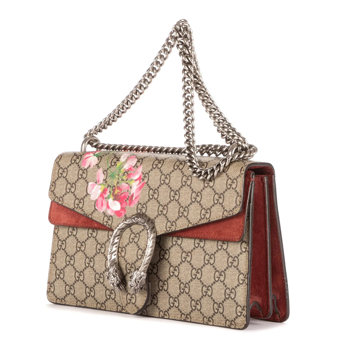 Sac Bandoulière Petites Fleurs Dionysus Toile Suprême/Daim Beige