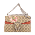 Shoulder Bag Small Blooms Dionysus Beige Supreme Blooms Coated Canvas/Suede Leather