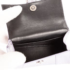 Shoulder Bag Mini Hourglass Crossbody Pouch Metallic Lilac Calfskin Shiny Crocodile Embossed Imitation Leather