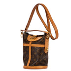 Bolso de hombro Duffle con asa superior en lona Monogram marrón