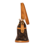 Bolso de hombro Duffle con asa superior en lona Monogram marrón