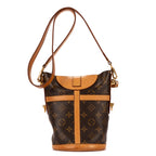 Bolso de hombro Duffle con asa superior en lona Monogram marrón