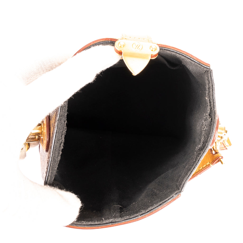 Bolso de hombro Duffle con asa superior en lona Monogram marrón