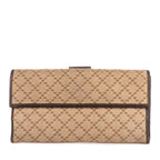 Portefeuille Continental Beige Toile Diamant