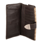 Portefeuille Continental Beige Toile Diamant