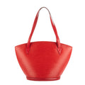 Bolso de hombro St-Jacques Shopping de cuero Epi rojo