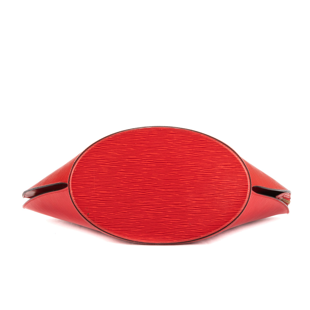 Bolso de hombro St-Jacques Shopping de cuero Epi rojo