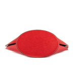 Bolso de hombro St-Jacques Shopping de cuero Epi rojo
