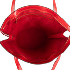Bolso de hombro St-Jacques Shopping de cuero Epi rojo
