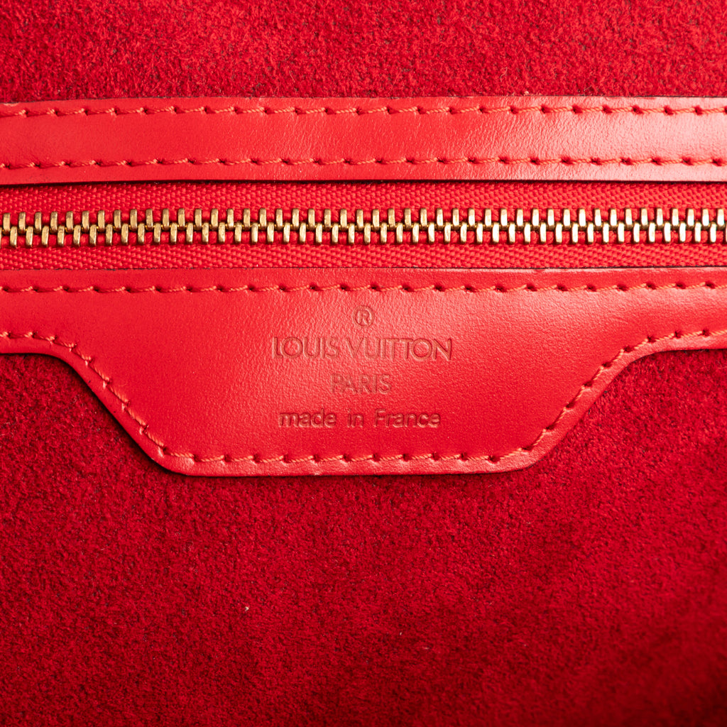 Bolso de hombro St-Jacques Shopping de cuero Epi rojo