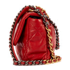 Handbag Classic 19 Flap Red Calfskin Quilted Leather