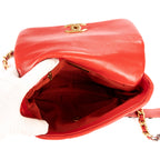 Handbag Classic 19 Flap Red Calfskin Quilted Leather