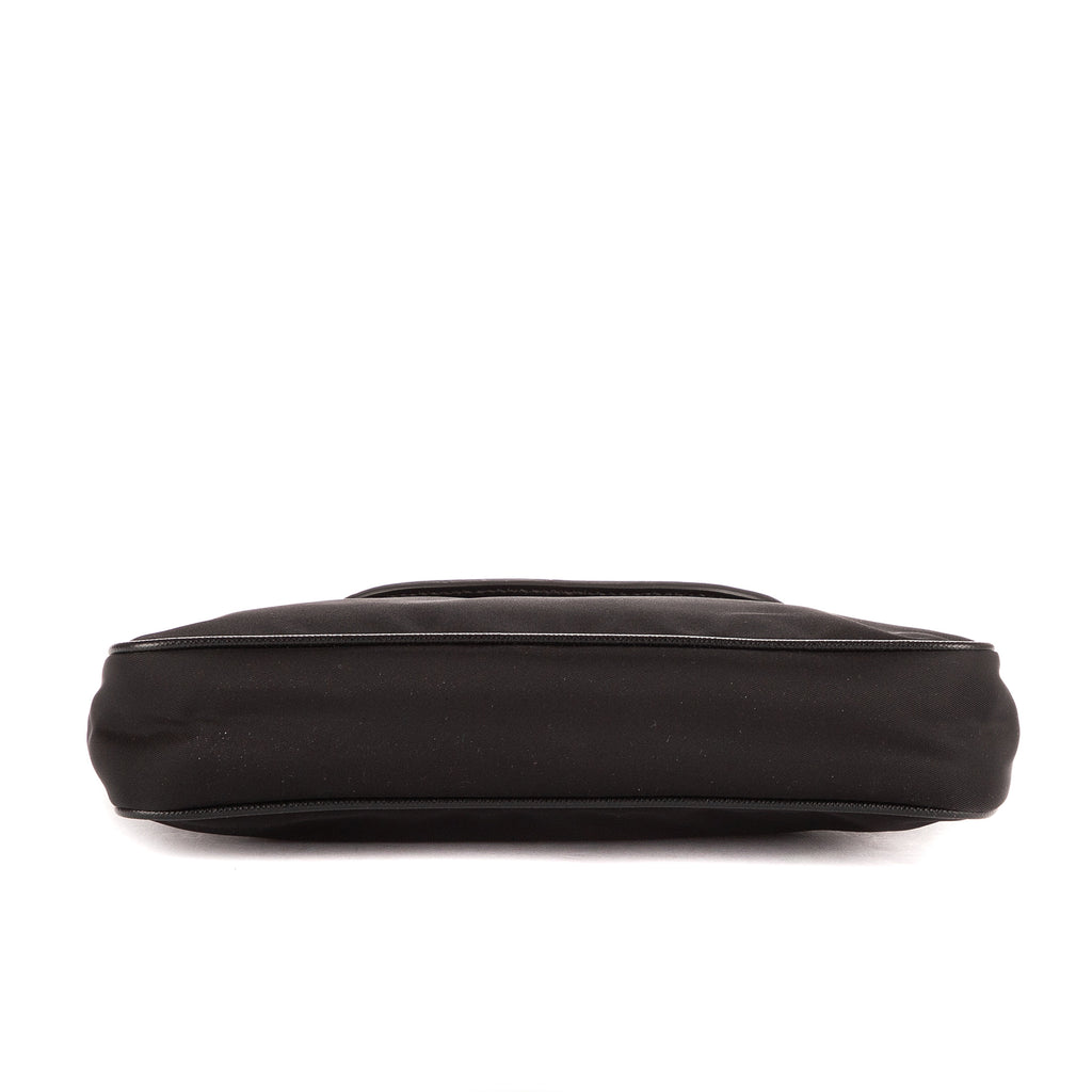 Sac à Bandoulière Chaîne Pochette Croisée Nylon Toile Noir