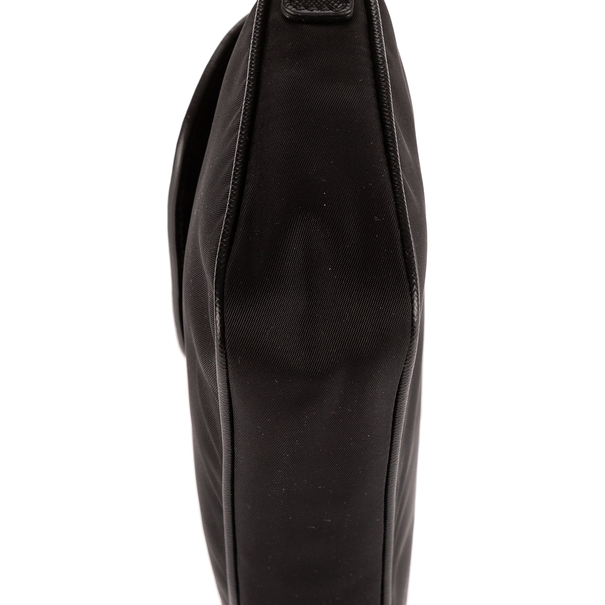 Sac à Bandoulière Chaîne Pochette Croisée Nylon Toile Noir