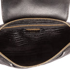 Sac à Bandoulière Chaîne Pochette Croisée Nylon Toile Noir