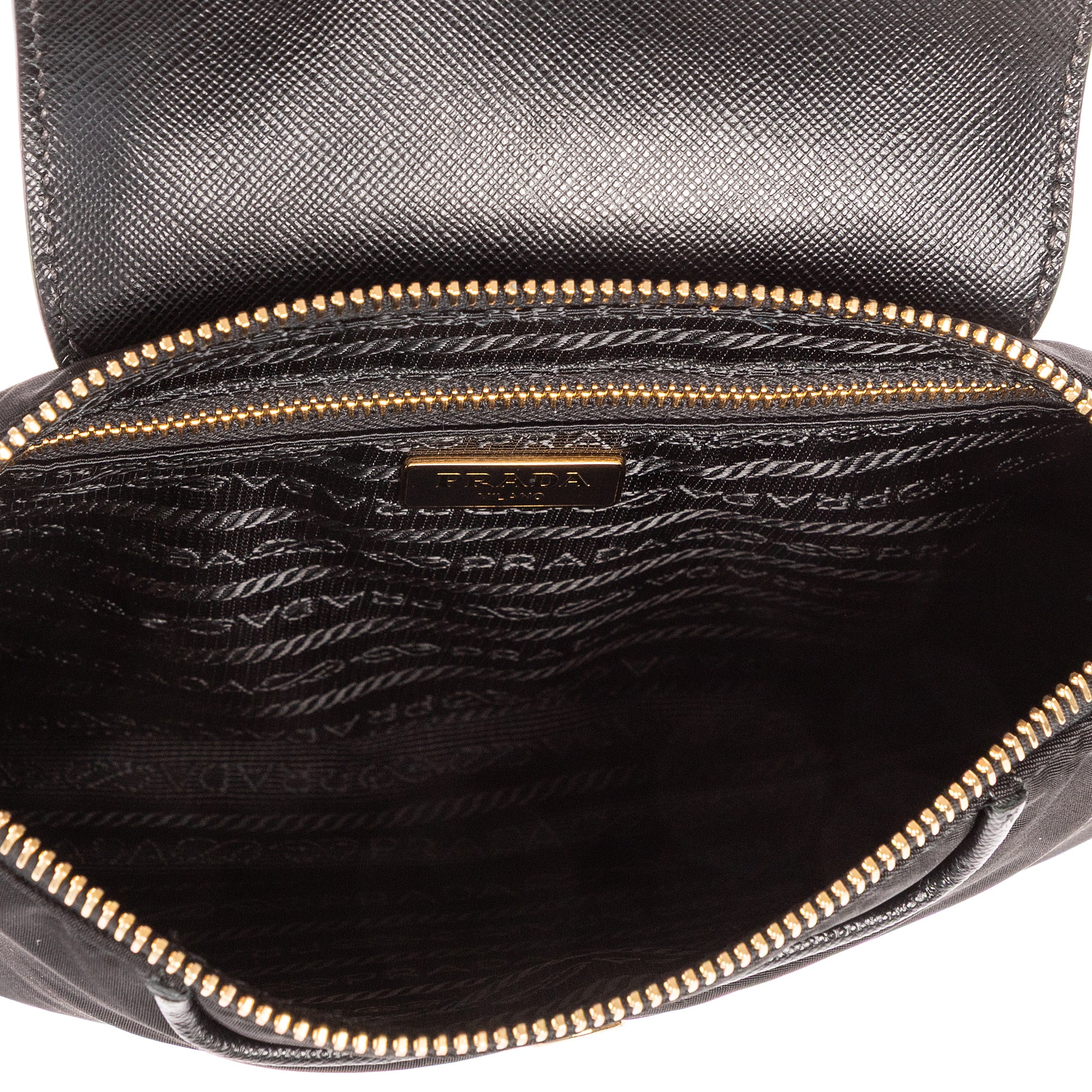 Sac à Bandoulière Chaîne Pochette Croisée Nylon Toile Noir