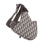 Bolso de hombro Dior Homme Saddle Crossbody Bag Lona Diorissimo Oblique azul oscuro