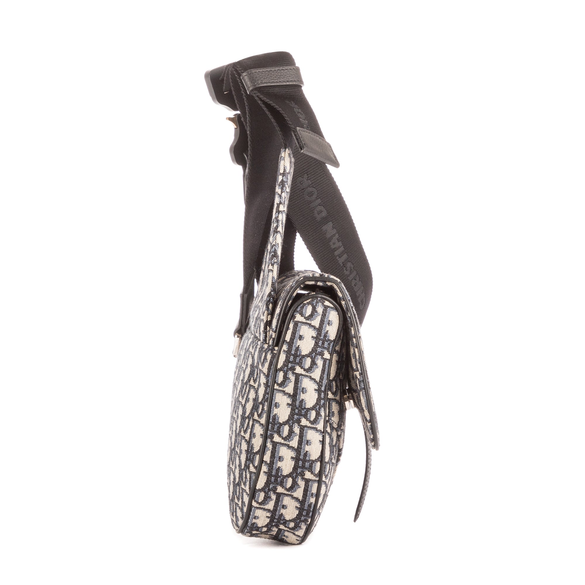 Shoulder Bag Dior Homme Saddle Crossbody Bag Dark Blue Diorissimo Oblique Canvas