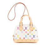 Handbag Ltd. Ed. Takashi Murakami Multicolore Alma BB White Monogram Multicolore