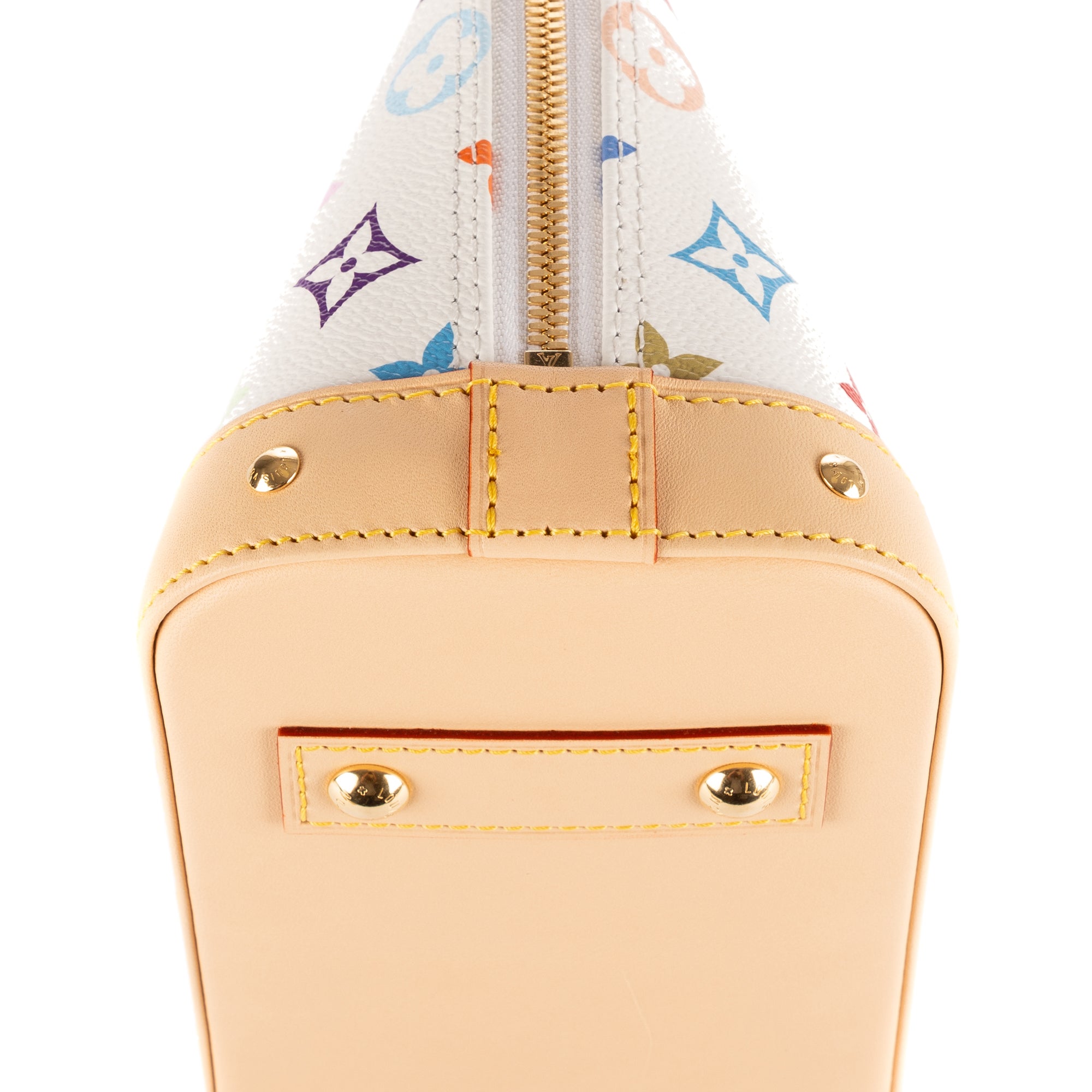 Handbag Ltd. Ed. Takashi Murakami Multicolore Alma BB White Monogram Multicolore