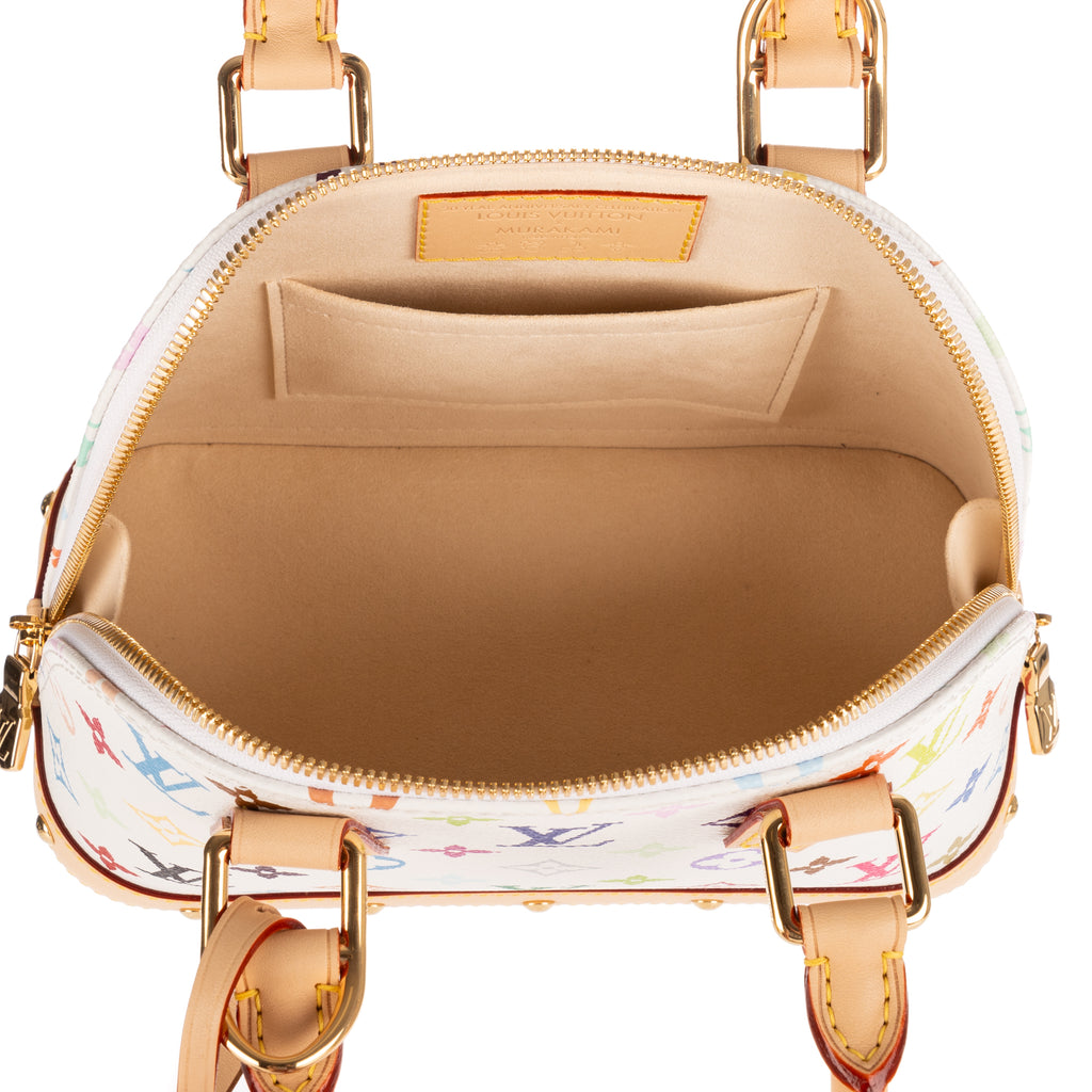 Handbag Ltd. Ed. Takashi Murakami Multicolore Alma BB White Monogram Multicolore