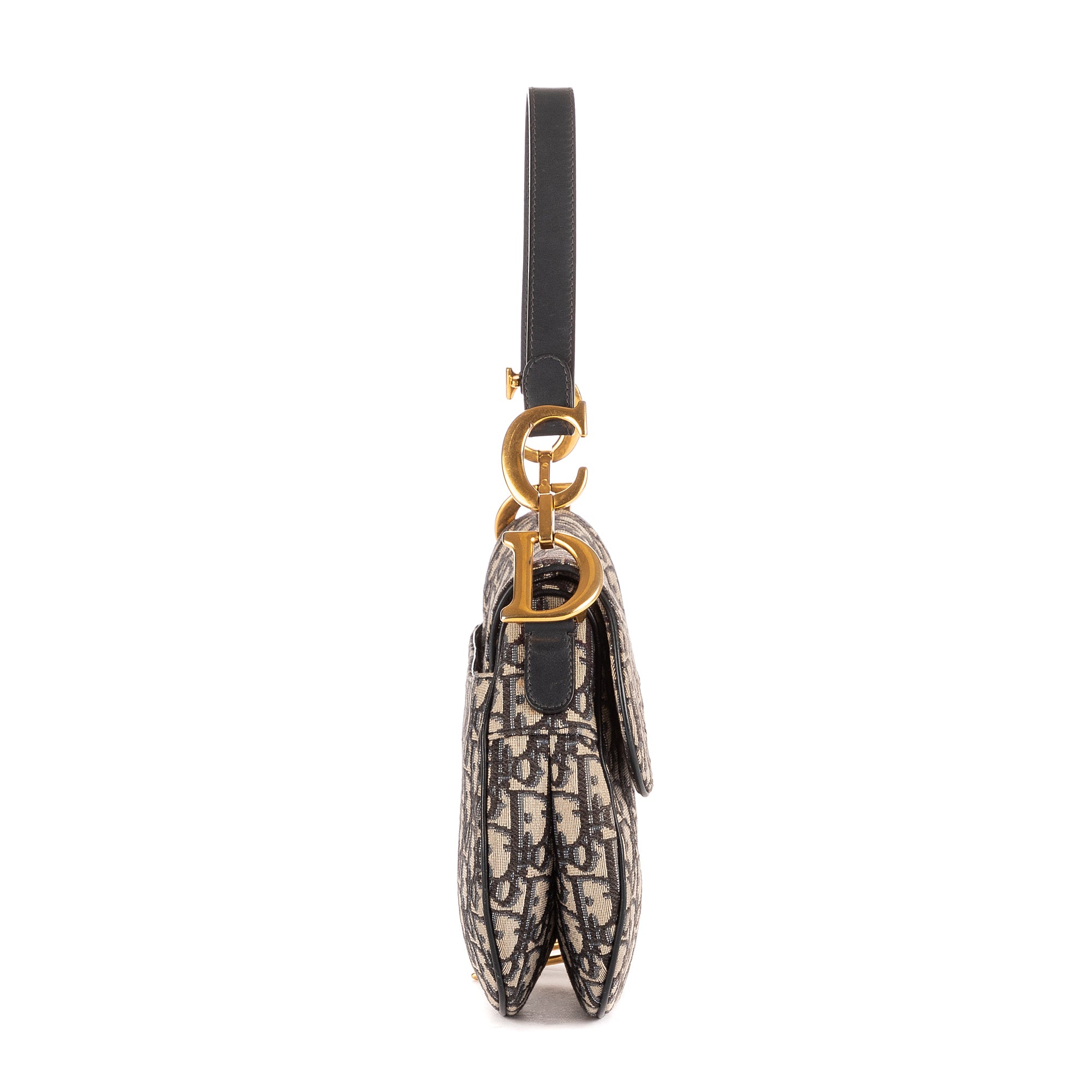 Shoulder Bag Saddle Oblique Blue Monogram Canvas