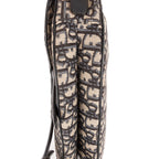 Sac bandoulière Saddle oblique en toile monogrammée bleue