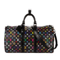 Bolso de viaje Re-Edition Takashi Murakami Multicolore Keepall 50 Monogram Multicolore negro