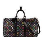 Bolso de viaje Re-Edition Takashi Murakami Multicolore Keepall 50 Monogram Multicolore negro