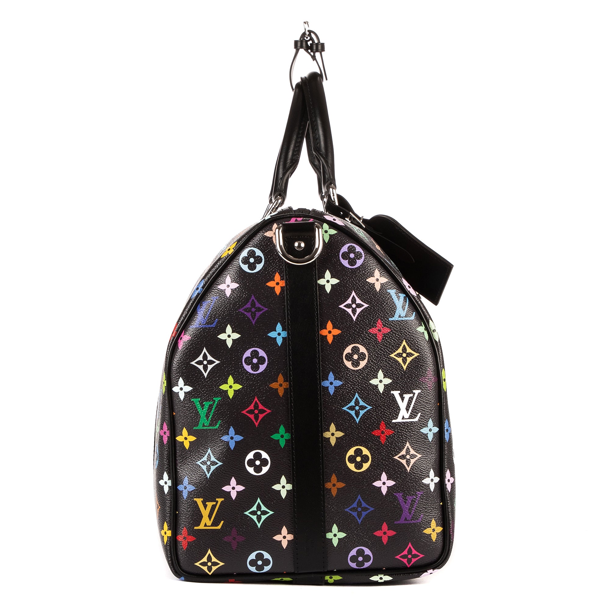 Bolso de viaje Re-Edition Takashi Murakami Multicolore Keepall 50 Monogram Multicolore negro