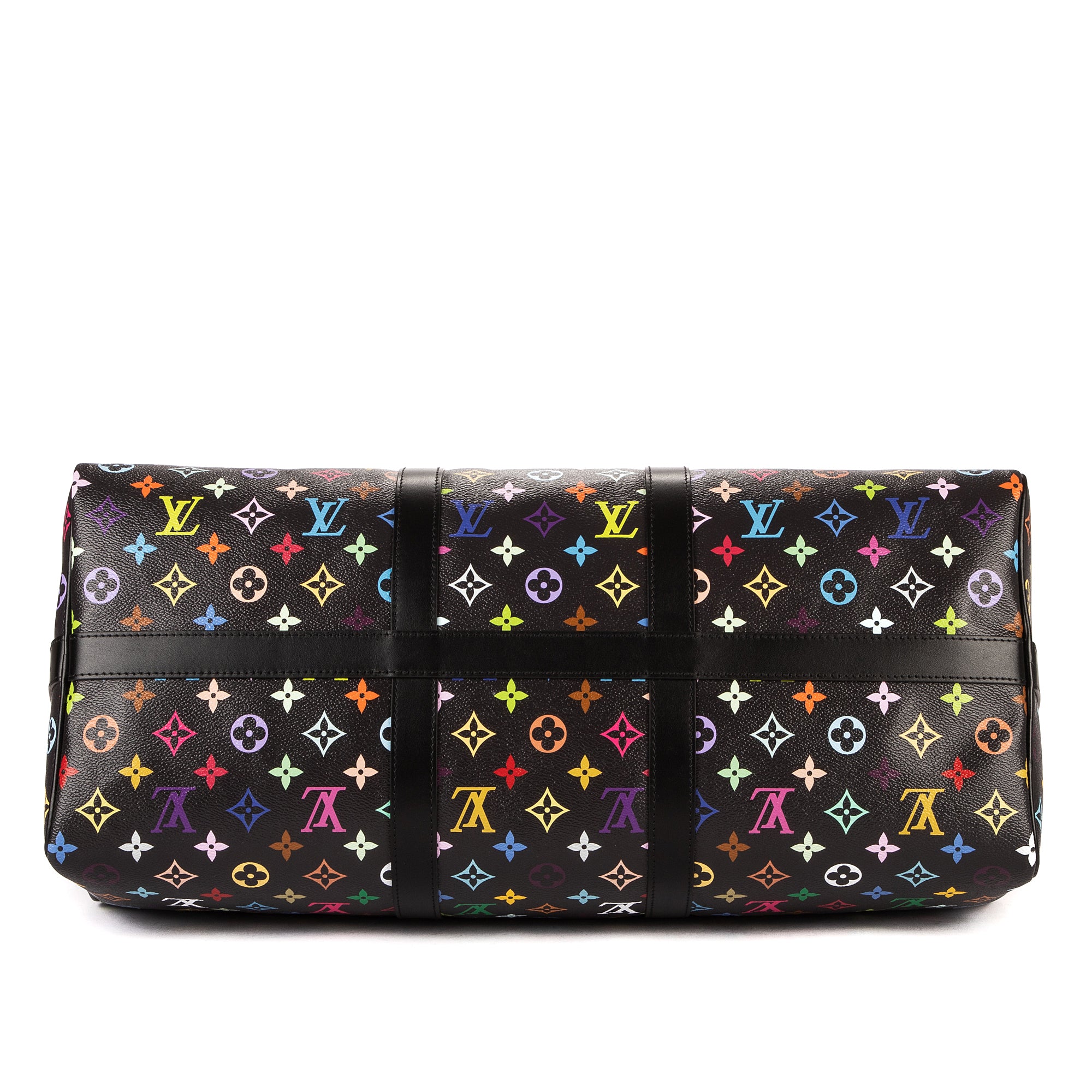 Bolso de viaje Re-Edition Takashi Murakami Multicolore Keepall 50 Monogram Multicolore negro