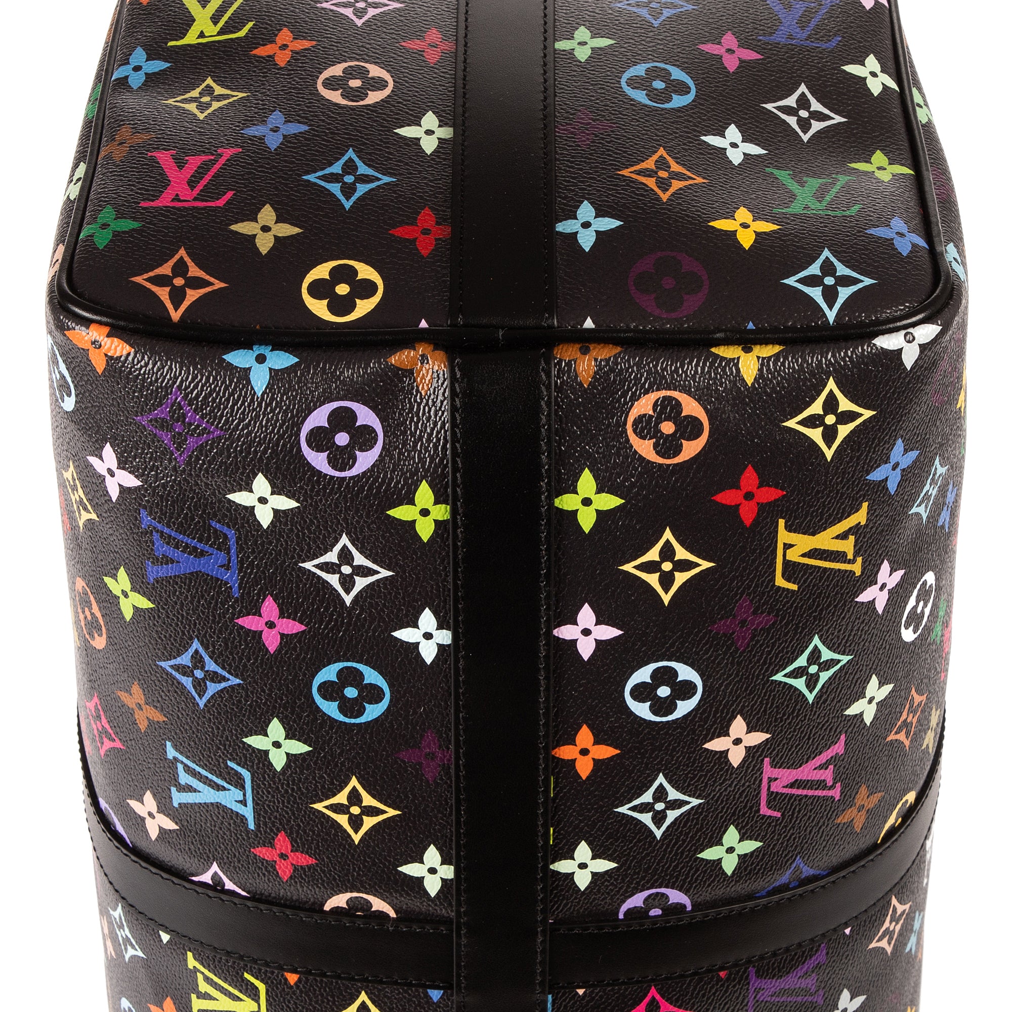 Bolso de viaje Re-Edition Takashi Murakami Multicolore Keepall 50 Monogram Multicolore negro