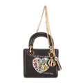 Shoulder Bag Ltd. Ed. Niki de Saint Phalle Lady Mini Black Heart-shaped Sequin-embellished leather