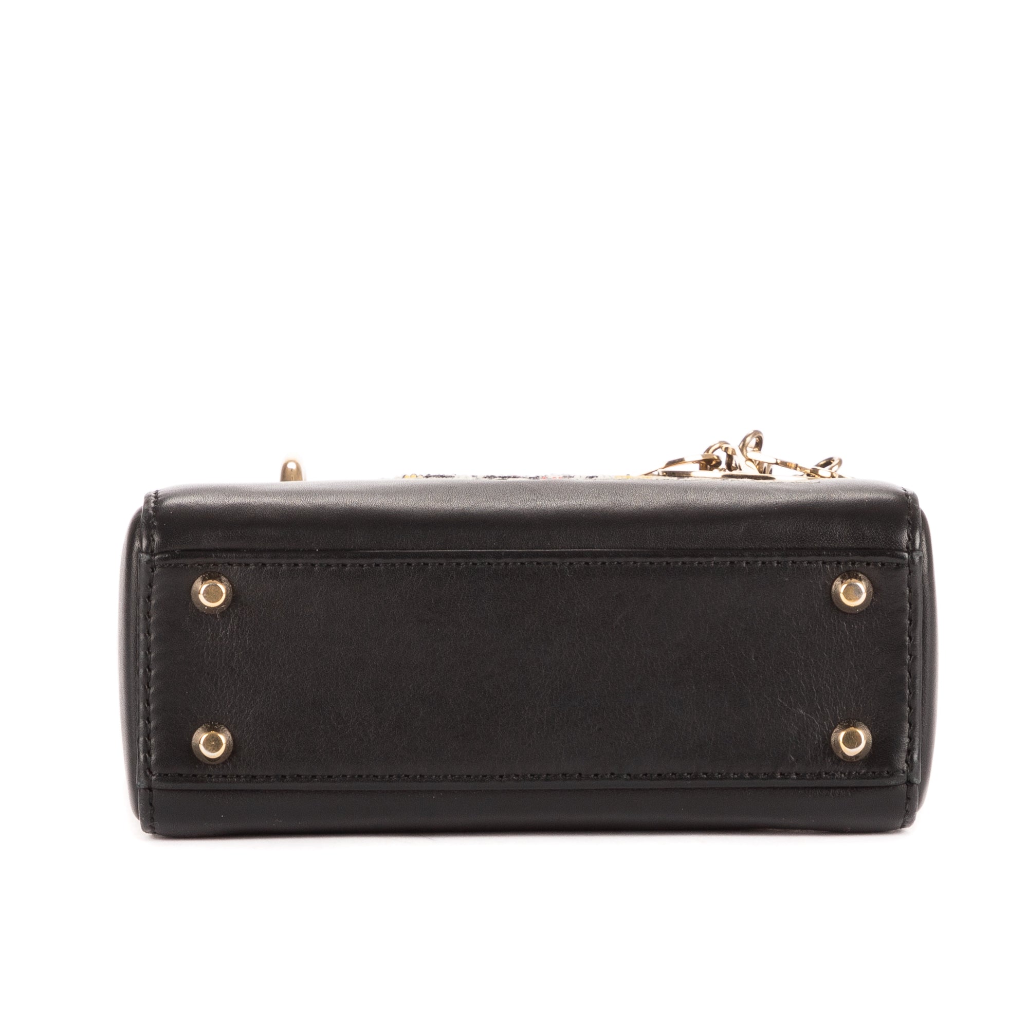 Shoulder Bag Ltd. Ed. Niki de Saint Phalle Lady Mini Black Heart-shaped Sequin-embellished leather
