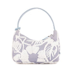 Shoulder Bag Re-Edition Drill Mini Blue Embroidery Canvas