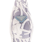Shoulder Bag Re-Edition Drill Mini Blue Embroidery Canvas
