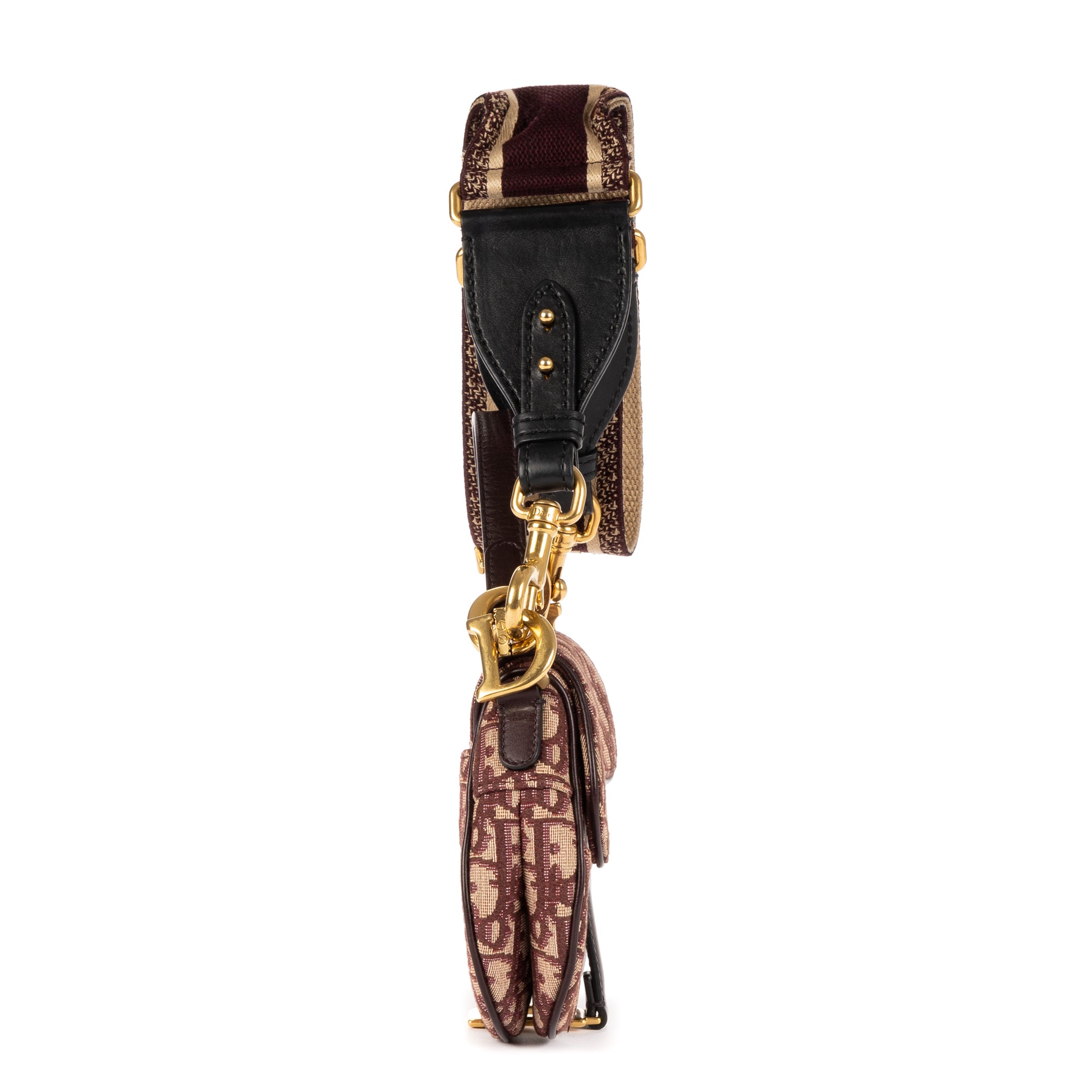 Shoulder Bag Mini Saddle Oblique Burgundy Diorissimo Oblique Canvas