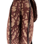 Sac à bandoulière Mini Saddle Oblique toile oblique Diorissimo bordeaux