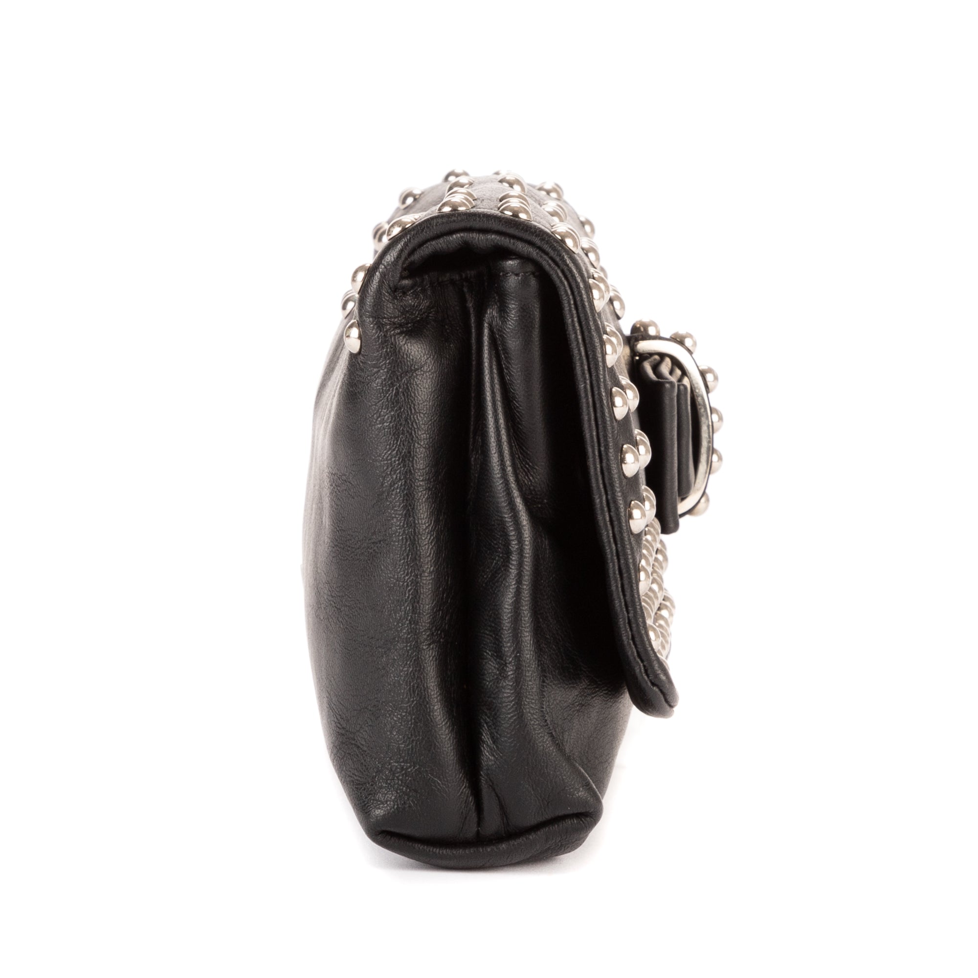 Shoulder Bag Sweet Charity Optic Clutch Black Studded bow embelishment
