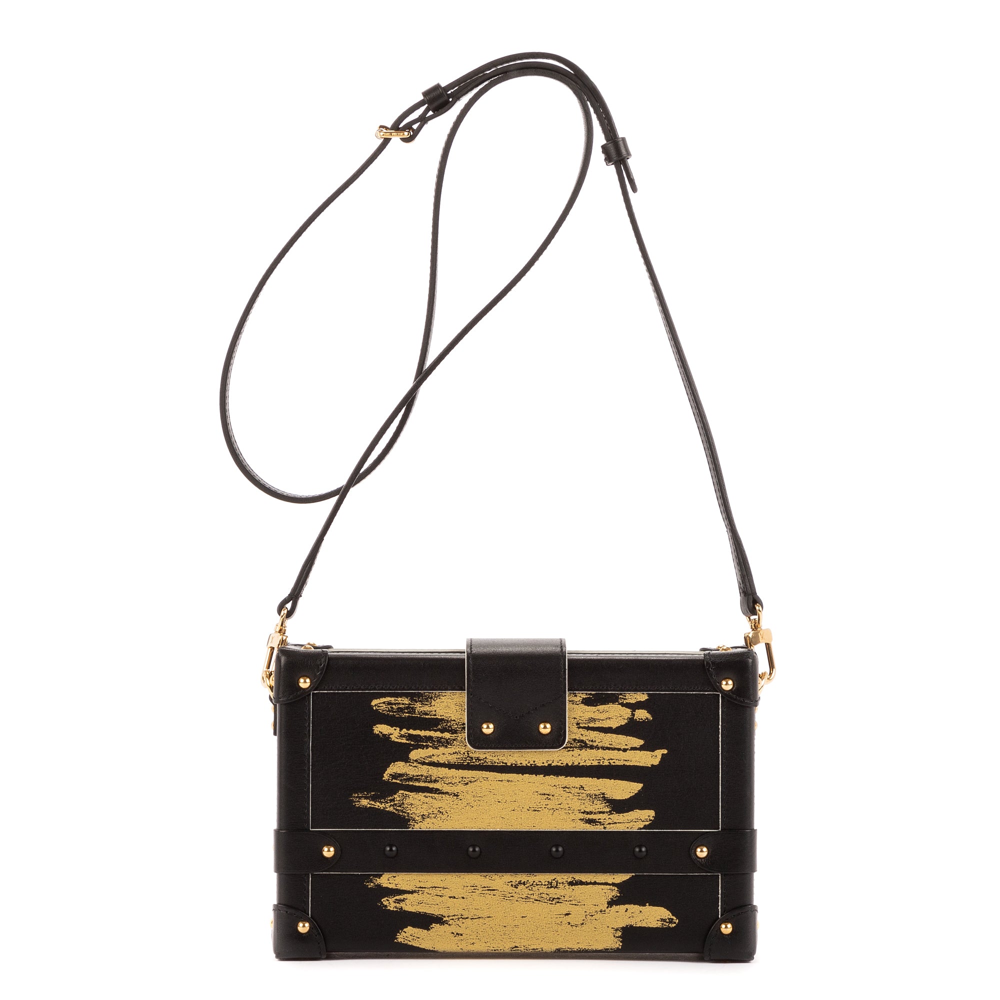 Shoulder Bag Small Trunk PM Black Smooth Canvas