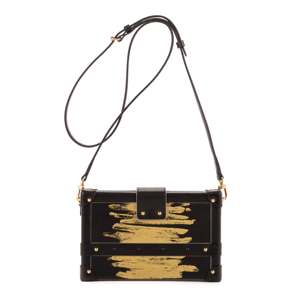 Shoulder Bag Small Trunk PM Black Smooth Canvas