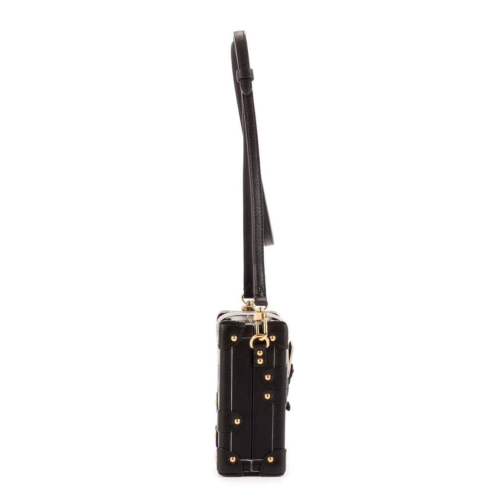 Shoulder Bag Small Trunk PM Black Smooth Canvas