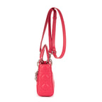 Bandolera Mini Lady Dior Mini Piel Cannage Rosa Fucsia
