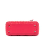 Bandolera Mini Lady Dior Mini Piel Cannage Rosa Fucsia