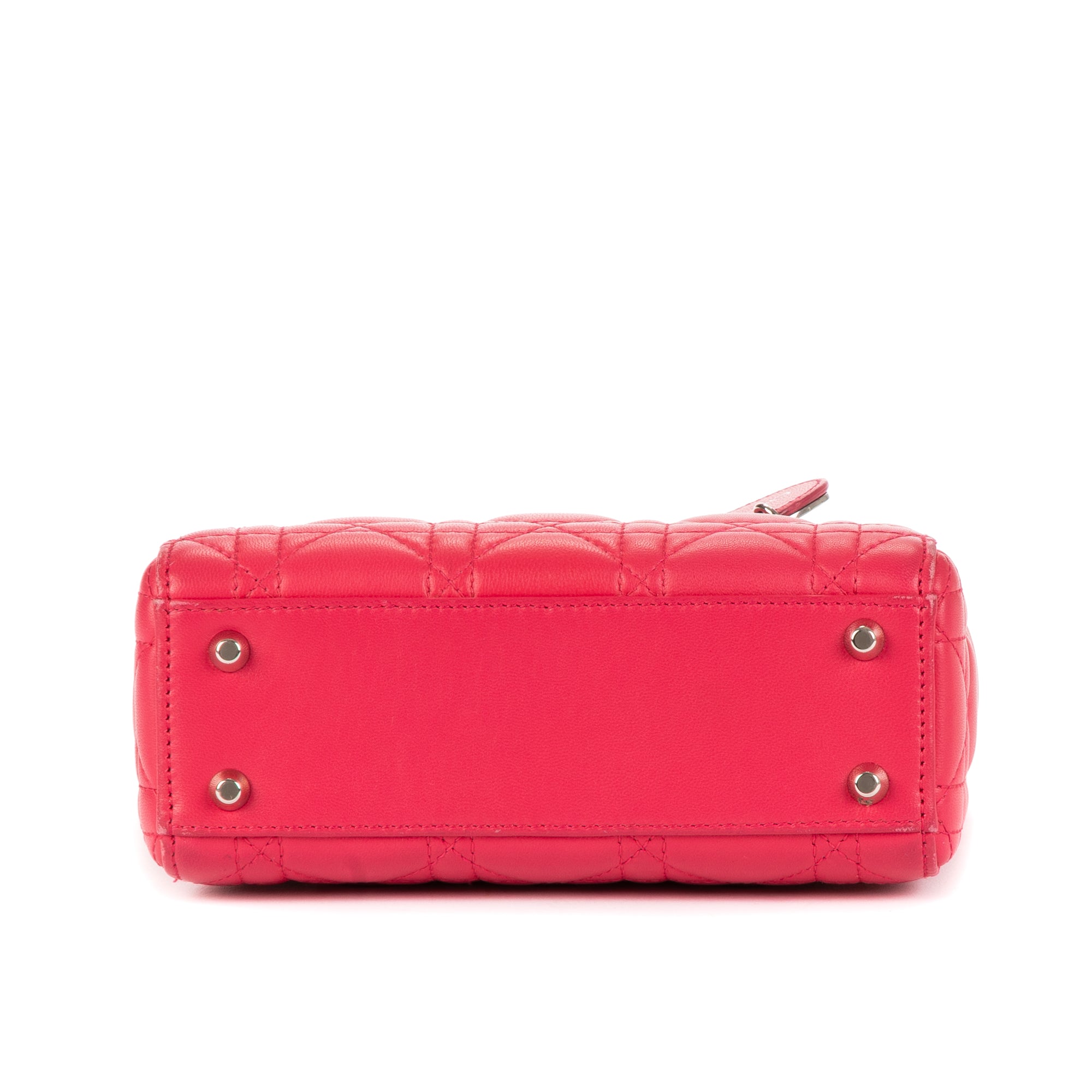Bandolera Mini Lady Dior Mini Piel Cannage Rosa Fucsia