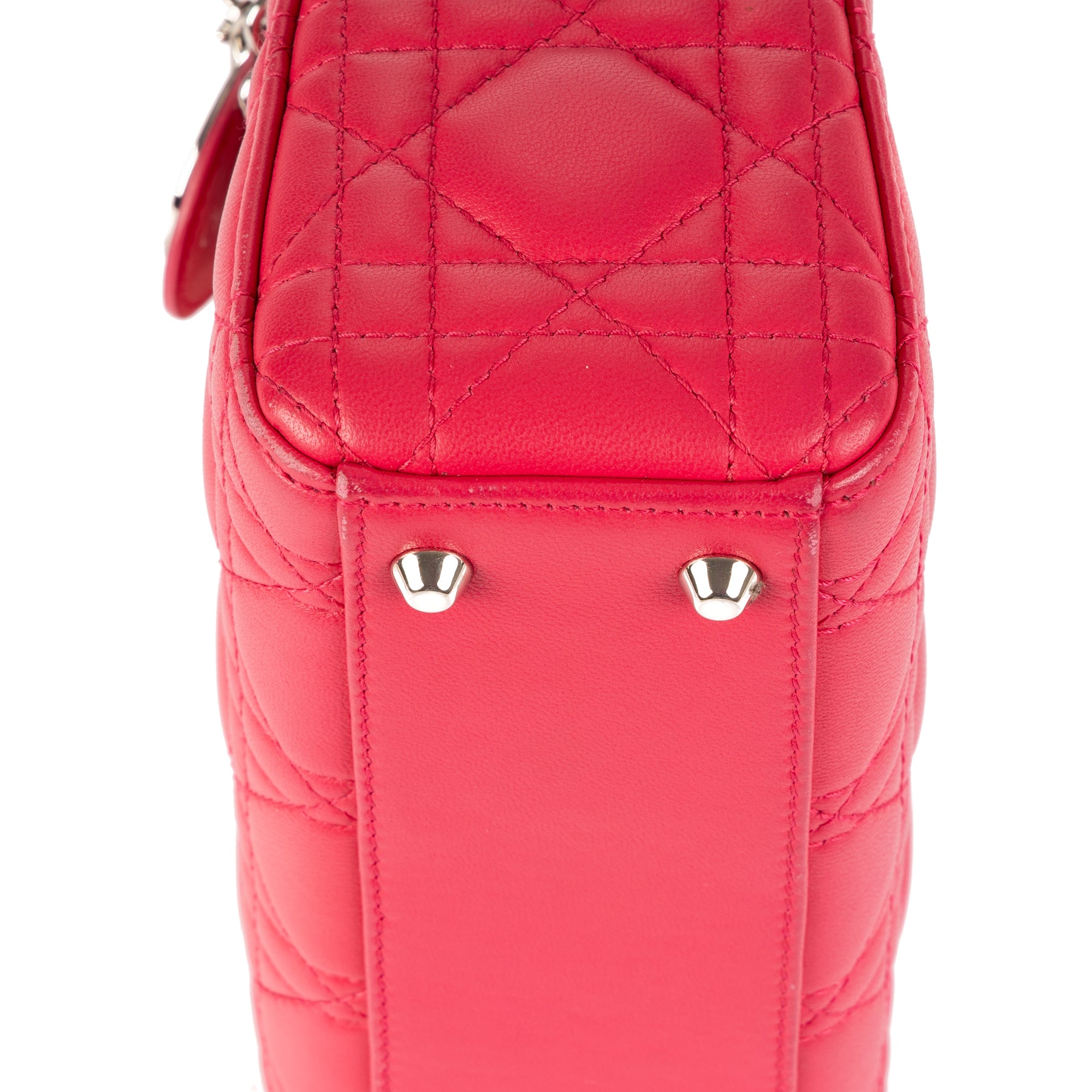 Bandolera Mini Lady Dior Mini Piel Cannage Rosa Fucsia